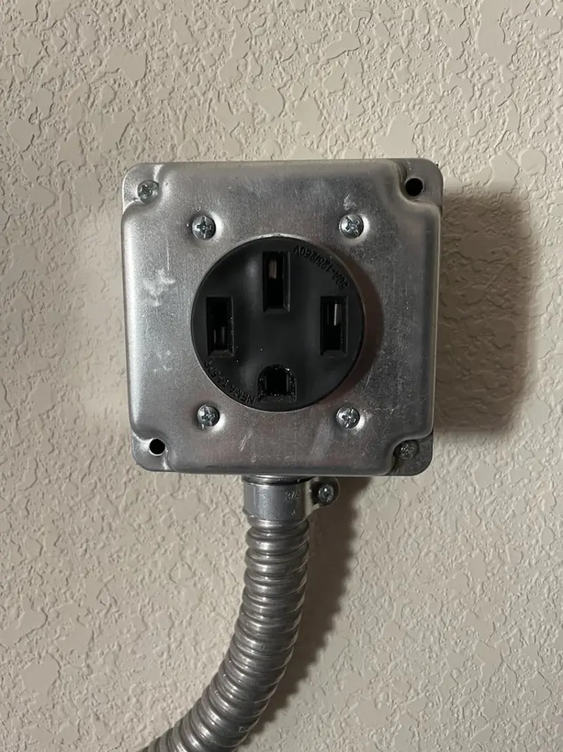 NEMA 14-50 outlet installed for Electrical Panel Upgrade in Glennville